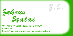 zakeus szalai business card